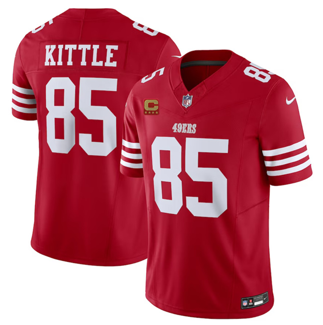 Men's San Francisco 49ers #85 George Kittle Red 2023 F.U.S.E. With 1-Star C Patch Vapor Untouchable Limited Football Stitched Jersey